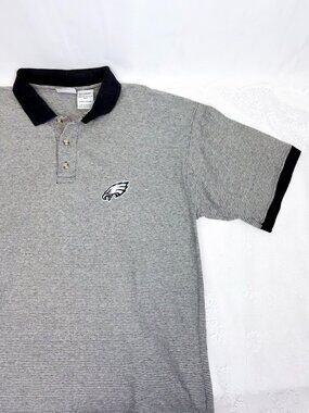 The Edge Brand Vintage 90s Eagles Football Polo Mens Large NFL Shirt